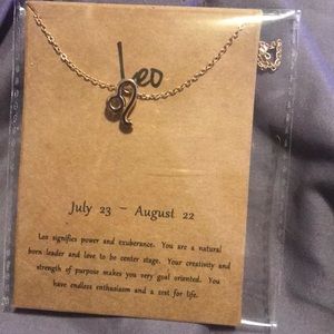 Gold Leo Sign Necklace